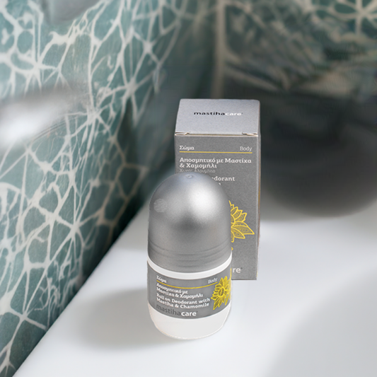 Roll on deodorant with mastic oil and camomile